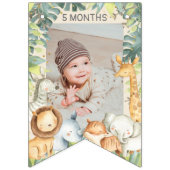 À Fanions Bannière photo de premier anniversaire de garçon j (Premier drapeau)