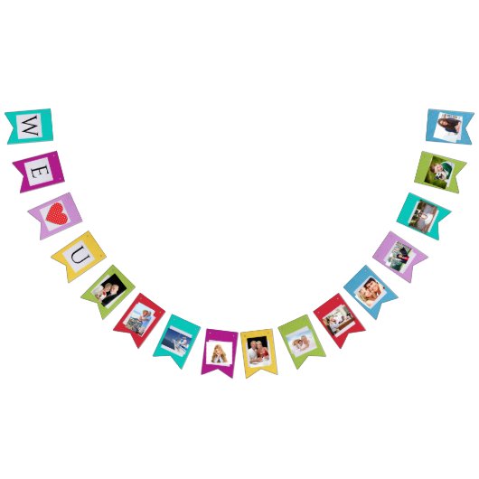 À Fanions Bannière photo personnalisée (Tout)