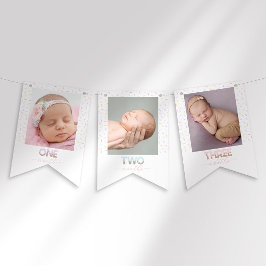 À Fanions Bannière photo Sweet One Ice Cream First Birthday