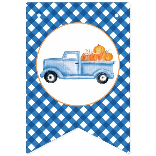 À Fanions Bannière premier anniversaire petit camion bleu Li (Seizième drapeau)