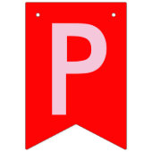 À Fanions Bannière rose d'étamine de coeurs rouges de (Troisième drapeau)