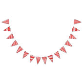 À Fanions Bannière rouge et blanche de partie de rayure (Tout)