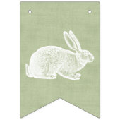 À Fanions Bannière vintage Bunny de Pâques - Vert (Premier drapeau)