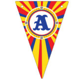 À Fanions Bannière vintage de joyeux anniversaire de cirque, (Troisième drapeau)