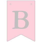 À Fanions Baptême Croix rose blanc photo bannière (Troisième drapeau)