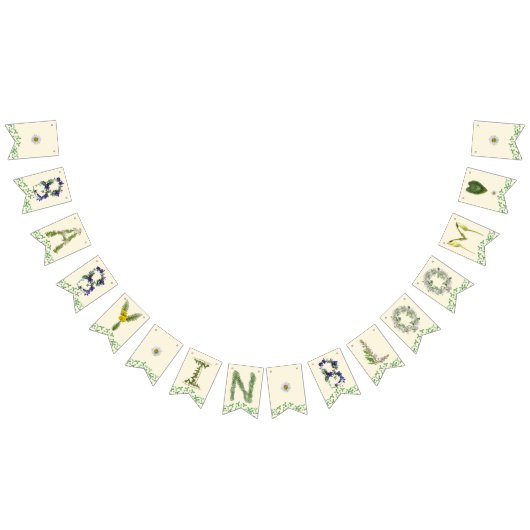 À Fanions Bébé en fleurs bannière (Tout)