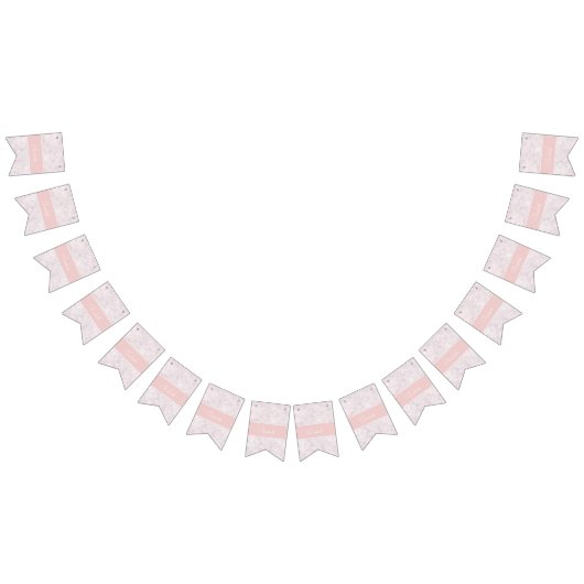 À Fanions Bokeh rose clair moderne Nom personnalisé Bannière (Tout)