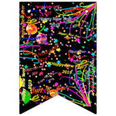 À Fanions Bonne année 2019, bannière Bunting (Troisième drapeau)