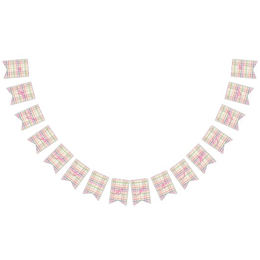 À Fanions Bonne Bannière Anniversaire En Plaid Rose (Tout)