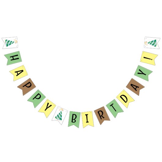 À Fanions Bonne bannière d'anniversaire (Tout)