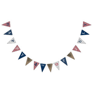 À Fanions Bonne bannière de 4 juillet Bunting