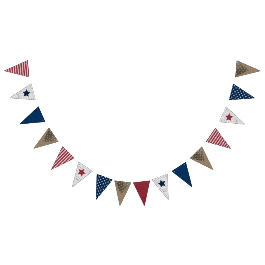 À Fanions Bonne bannière de 4 juillet Bunting (Tout)