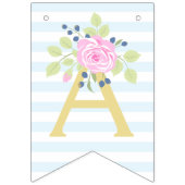 À Fanions Bonne fête d'anniversaire Fancy Rose Bannière de b (Troisième drapeau)