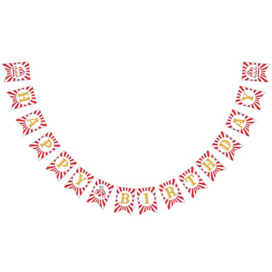 À Fanions Carousel Cirque Carnaval Bonne Bannière d'annivers (Tout)