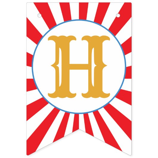 À Fanions Carousel Cirque Carnaval Bonne Bannière d'annivers (Deuxième drapeau)