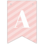 À Fanions Confetti rose et or première bannière d'anniversai (Troisième drapeau)