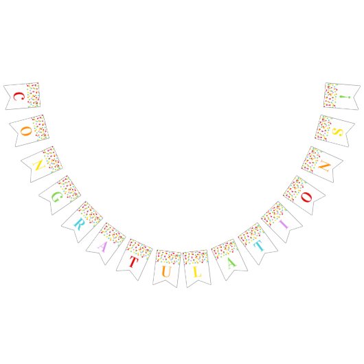 À Fanions Confettis d'arc-en-ciel de bannière de (Tout)