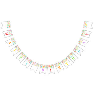 À Fanions Confettis d'arc-en-ciel de bannière de joyeux