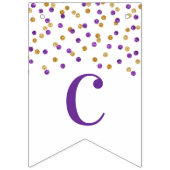 À Fanions Confettis pourpres d'or de bannière de (Premier drapeau)