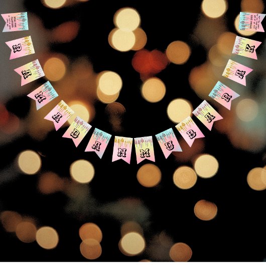 À Fanions Décor de la bannière Ramadan Moubarak