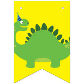 À Fanions Dinosaur mignon Bannière de Bunting Anniversaire (Premier drapeau)