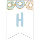 À Fanions Donut Joyeux Anniversaire Bannière Bunting Bleu (Deuxième drapeau)