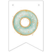 À Fanions Donut Joyeux Anniversaire Bannière Bunting Bleu (Premier drapeau)
