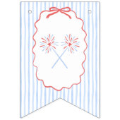 À Fanions Fille Bow 4 juillet bannière d'anniversaire (Premier drapeau)