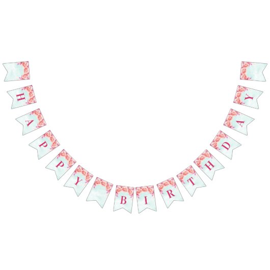 À Fanions Fleurs bleues d'aquarelle de bannière de joyeux (Tout)