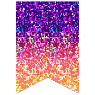 À Fanions Graphique de parties scintillantes de bannière