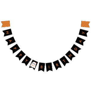 À Fanions Halloween Fille Fantôme Anniversaire Bannière Drap