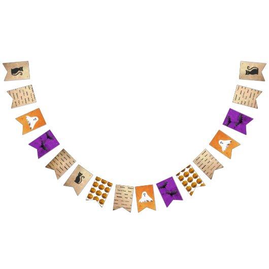 À Fanions Happy Halloween Citrouille, Chat noir, Bannière fa (Tout)