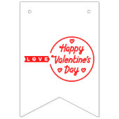 À Fanions Joyeuse Saint-Valentin Bunting Bannière (Troisième drapeau)