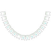 À Fanions Juste confettis bleu-clair mariés d'or de bannière (Tout)