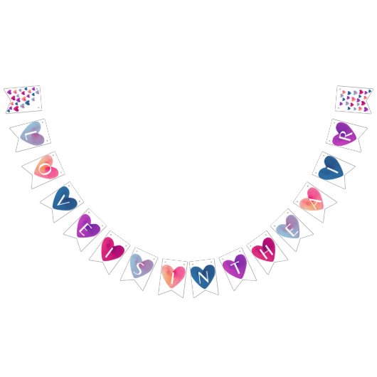 À Fanions L'amour est dans la bannière aérienne (Tout)