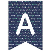 À Fanions L'aventure attend la bannière de baby shower (Premier drapeau)