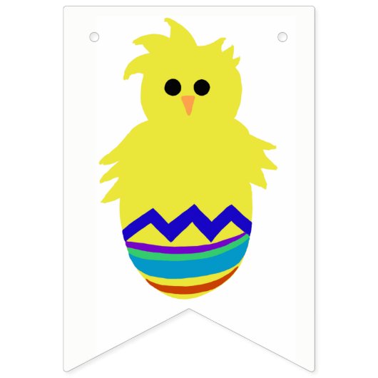 À Fanions Le poussin de lapin de Pâques Eggs la bannière (Deuxième drapeau)