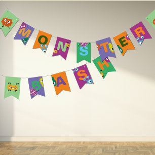 À Fanions Monster Bash Kids Halloween décoration bannière dr