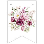 À Fanions Peonies Fleurs joyeuses Bannière d'anniversaire (Premier drapeau)