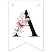 À Fanions Peonies Fleurs joyeuses Bannière d'anniversaire (Troisième drapeau)