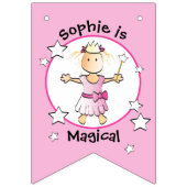 À Fanions Petite princesse rose Bannière d'anniversaire pour (Deuxième drapeau)