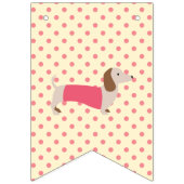 À Fanions Pink Dachshund Bund Anniversaire bannière (Premier drapeau)