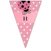 À Fanions Pink Ladybug Polka Dot Anniversaire Bannière (Deuxième drapeau)