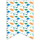À Fanions Preppy Dinosaur Silhouette Bannière d'anniversaire (Premier drapeau)