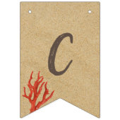 À Fanions Sable et corail toute la bannière de coutume (Premier drapeau)