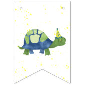 À Fanions Tortue tortue joyeuse bannière d'anniversaire (Premier drapeau)