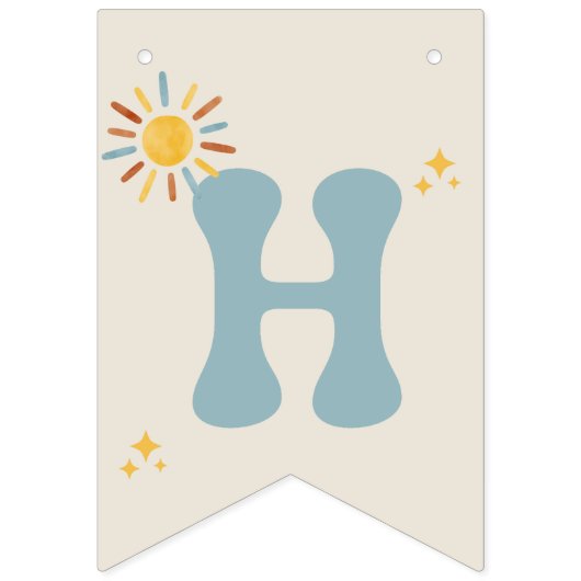 À Fanions Une Bannière Garçon Heureuse (Deuxième drapeau)