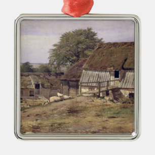 A Farmhouse in Zweden, 1834 Metalen Ornament