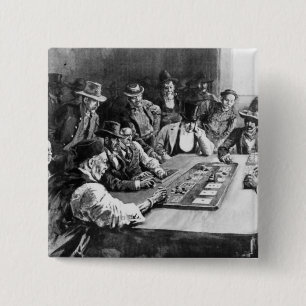 A Faro Game in El Paso Vierkante Button 5,1 Cm