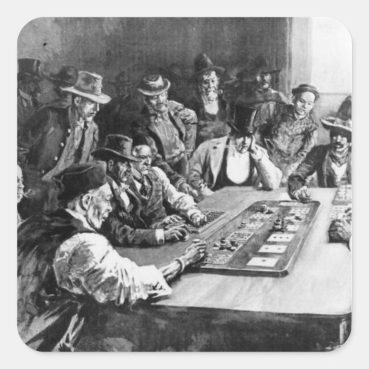 A Faro Game in El Paso Vierkante Sticker (Voorkant)